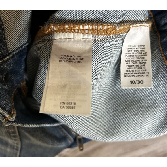 Lucky Brand Denim Overalls Utility Buttons Straight Leg Front Pockets 30 - Picture 9 of 11